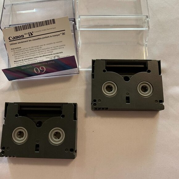 Lot of 2 Canon DVM-E60 Mini DV Digital Videocassettes 60 Minute used - Picture 5 of 5